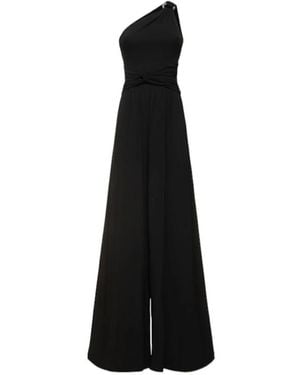 Michael Kors Single-Shoulder Knitted Jumpsuit - Black