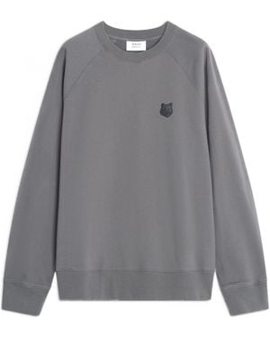 Maison Kitsuné Maison Kitsuné Fox Head Oversize Sweatshirt - Grey