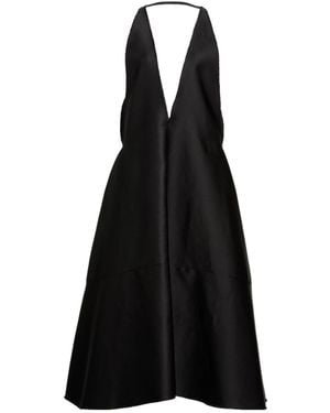 Marni Sleeveless Solid Satin Dress - Black