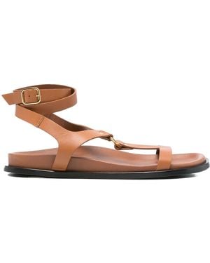 Alohas Leather Sandals - Brown