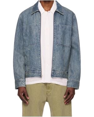 Rag & Bone Long Sleeve Denim Jacket - Blue