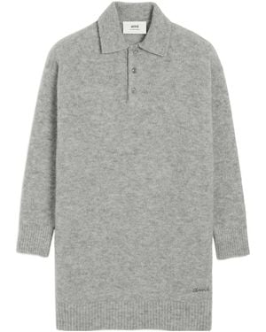 Ami Paris Ami Polo Dress - Grey