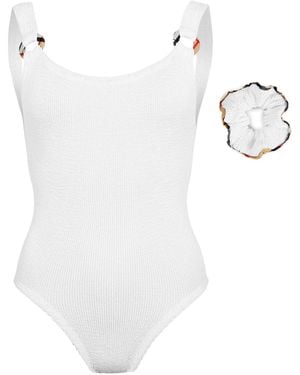 Burberry Solid Color Swimsuit - White