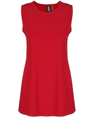 Norma Kamali Sleeveless Round-Neck Top - Red