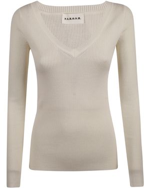 P.A.R.O.S.H. P.A.R.O..H. V-Neck Knitted Jumper - Grey