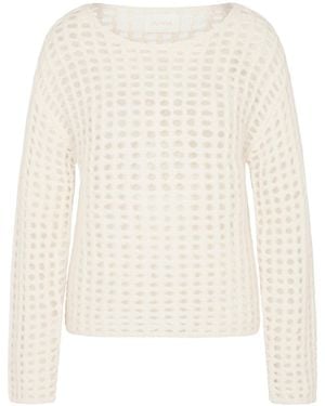 Juvia Openwork Knit Jumper - White