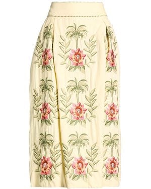 FARM Rio Floral Midi Skirt - Metallic