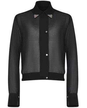 Pinko Semi-Sheer Shirt - Black