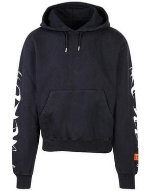 Heron Preston Logo Patch Hoodie - Blue