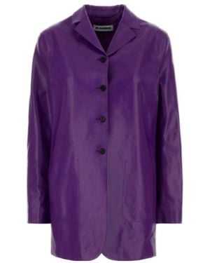Jil Sander 89 Lh Leather Jackets - Purple