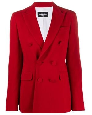 DSquared² Double-Breasted Blazer - Red