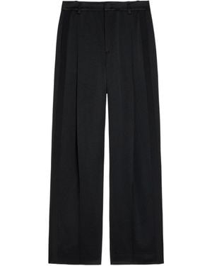 Vince Paneled Straight-Leg Satin Pants - Black
