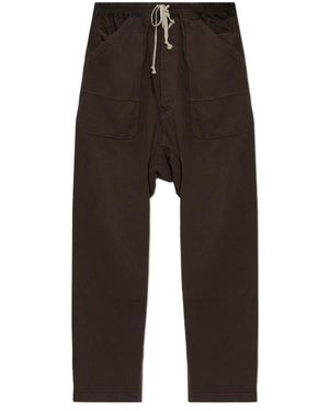 Rick Owens Drawstring Drop-Crotch Trousers - Multicolour
