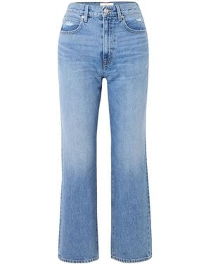 SLVRLAKE Denim High-Waisted Straight-Leg Trousers - Blue
