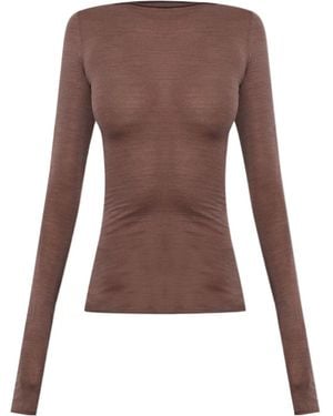 Rick Owens Fitted Long Sleeve Top - Brown
