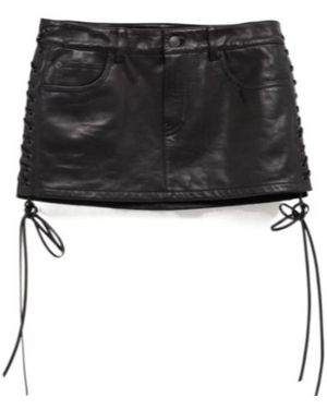 Balenciaga Lace-Up Mini Skirt - Black