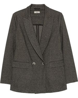Herno Double-Breasted Notched-Lapels Blazer - Gray