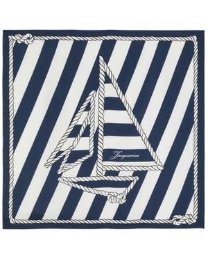 Jacquemus Printed Silk Scarf - Blue