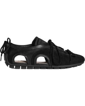 Simone Rocha Cut-Out Ballerina Sneakers - Black
