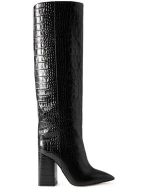 Paris Texas High-Heel Tall Boots - Black