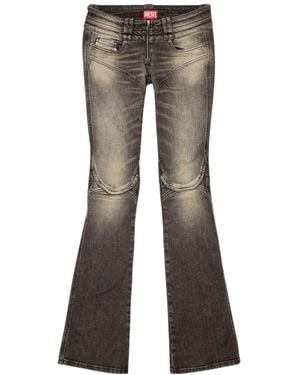 DIESEL Belthy 0Jgal Panelled Bootcut Jeans - Grey