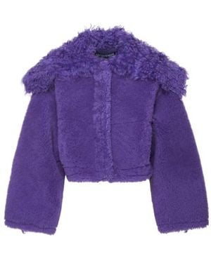 Jacquemus Short Fur Jacket - Purple
