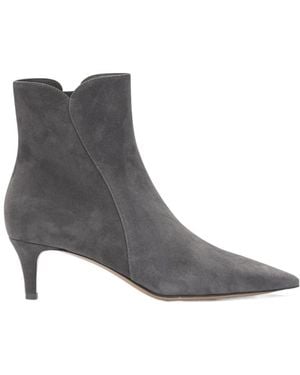 Gianvito Rossi Pointed-Toe Ankle Boots - Grey