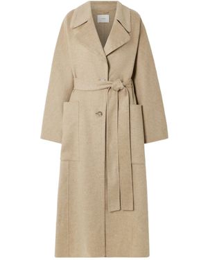 JOSEPH Spencer Double Face Cashmere Coat - Natural