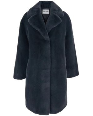 Stand Studio Camille Faux Fur Teddy Coat - Blue