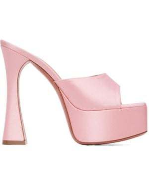 AMINA MUADDI Dalida Plateau Slipper 140 High-Heeled Sandals - Pink