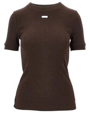 Entire studios Lounge Ribbed T-Shirt - Brown