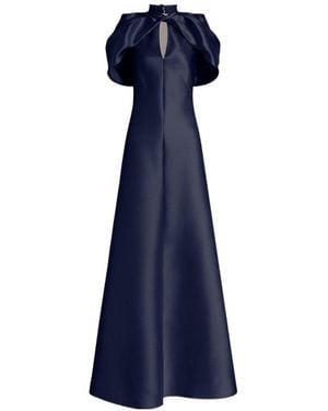 Alberta Ferretti Dress With Cape Sleeves - Blue