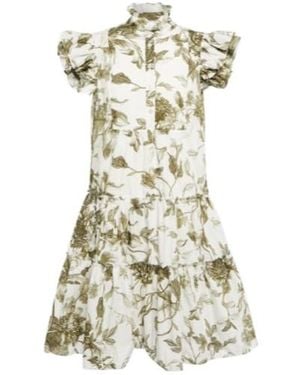 Erdem Pomona Printed Cotton Minidress - White