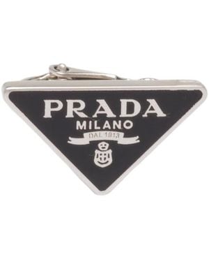 Prada Symbole Clip Right Earring - White