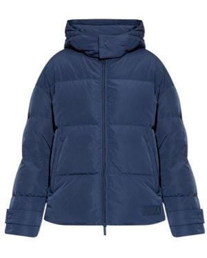 Emporio Armani Padded Hooded Coat - Blue