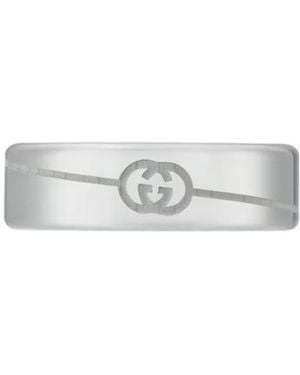 Gucci Diagonal Interlocking G Ring - White