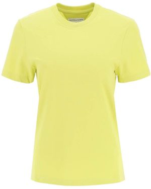Bottega Veneta Logo Round-Neck T-Shirt - Yellow