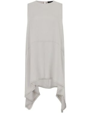 Fabiana Filippi Asymmetric Sleeveless Top - Grey