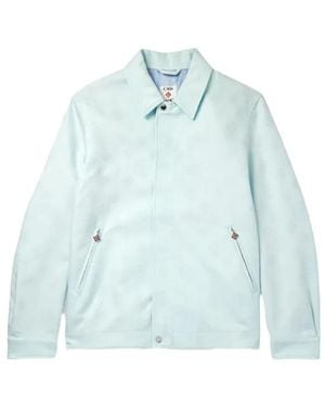 CASABLANCA Collared Blouson All-Over Motif Jacket - Blue