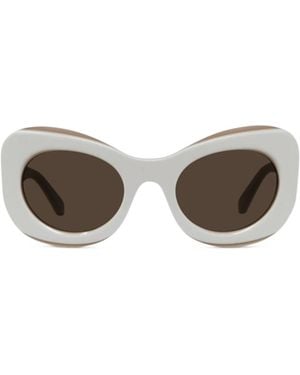 Loewe Oval Frame Sunglasses - Metallic
