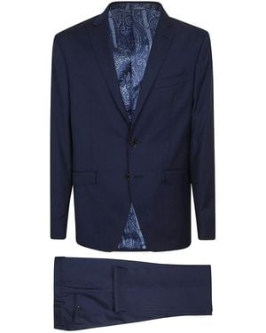 Etro Single-Breasted Suit - Blue