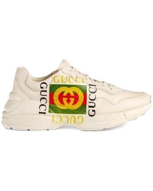 Gucci Logo-Lacing Casual Trainers - Metallic