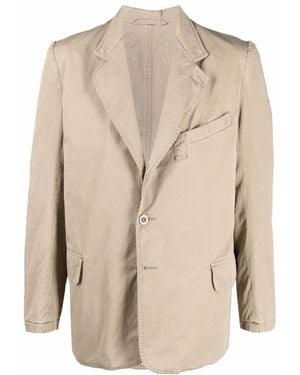 Maison Margiela Notched-Lapels Single-Breasted Blazer - Natural