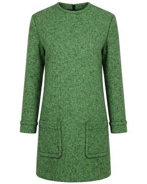 Gucci Mouline Long-Sleeve Dress - Green