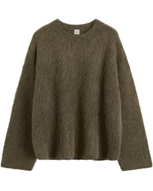 TOTEME Totême Crewneck Knitted Jumper - Green