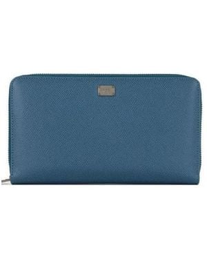 Dolce & Gabbana Logo Details Wallet - Blue
