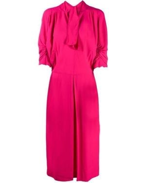 Marni Crepe Envers Satin Dress - Pink
