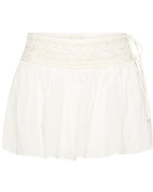 Posse Danielle Lace-Trim Skort - White