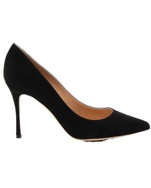 Sergio Rossi Godive 90Mm Suede Court Shoes - Black