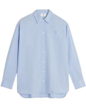 Maison Kitsuné Maison Kitsuné Baby Fox Poplin Shirt - Blue